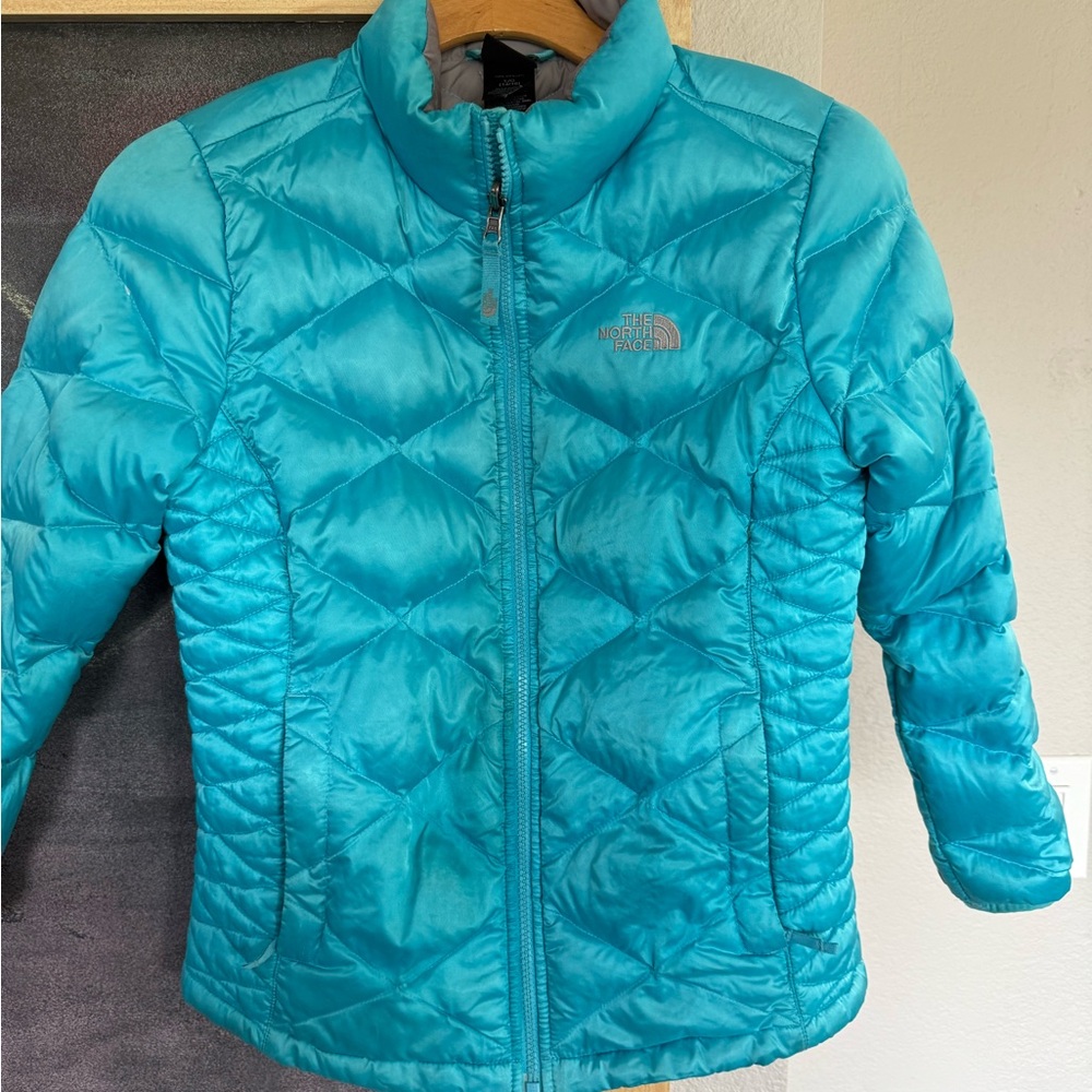 The North Face Kids' Teal Puffer Jacket Size L 14-16